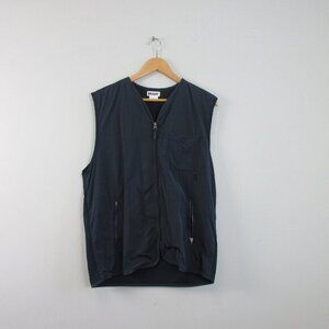 Brady Brand Men's Vest L Blue Viscose Blend Hybrid Engineered Golf Full Zip‎ Up